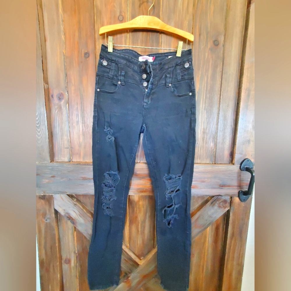 Eunina High Waisted Ripped Jeans